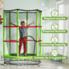 Kids Mini Trampoline with Safety Enclosure – Green - Image 3