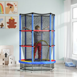 Alternative view of Kids Mini Trampoline with Safety Enclosure – Multicoloured