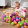 Multicoloured Soft Plastic Play Pit Balls with Carry Bag