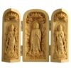 Boxwood Carved Buddha Statues Set - Elegant Home Decor - Unique Collectible Boxwood Carved Buddha Statues Set - Elegant Home Decor - Unique Collectible - Image 2