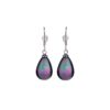 Sterling Silver Pearl Drop Earrings Black Sterling Silver Pearl Drop Earrings Black