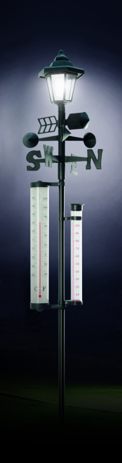 Alternative view of 5-in-1 Garden Weather Station with Solar Light