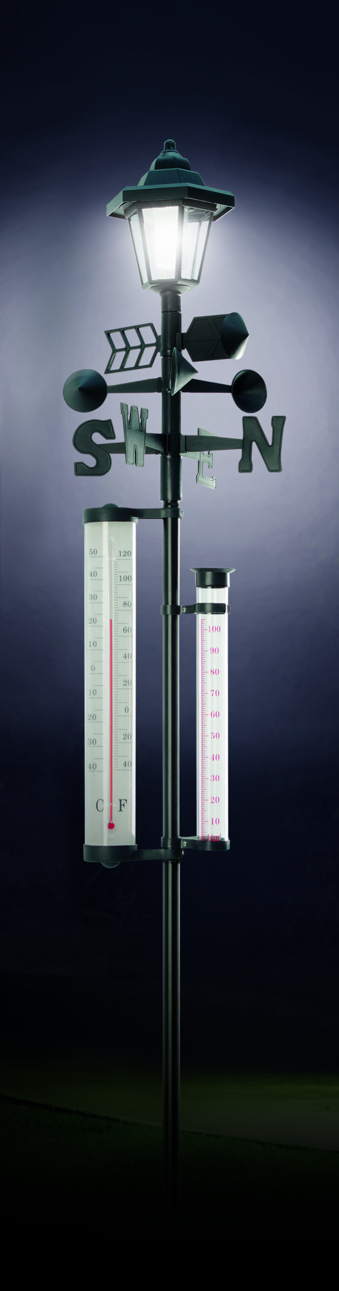 5 in 1 Weather Station with Solar Light 5 in 1 Weather Station with Solar Light - Image 2