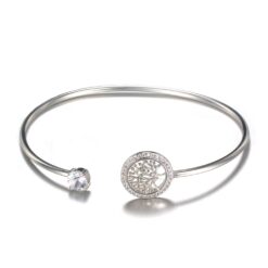 Adjustable Zircon Tree Open Bangle