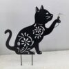 Cat Design Solar Garden Stake Light Cat Design Solar Garden Stake Light