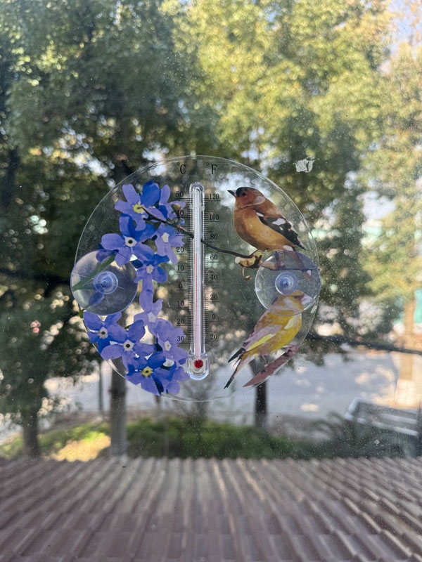 Outdoor Window Thermometer with Bird Design Outdoor Window Thermometer with Bird Design