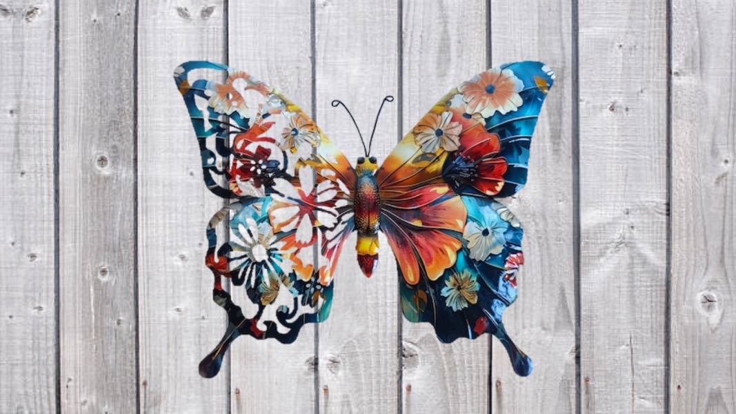 Botanical Print Metal Butterfly Wall Art Botanical Print Metal Butterfly Wall Art