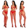 Diamante Fishnet Stockings with Bra Diamante Fishnet Stockings with Bra - Image 5