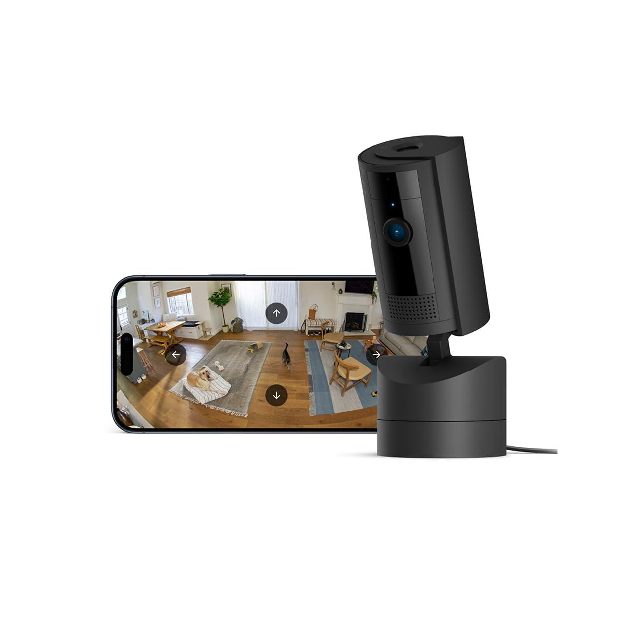Ring Pan-Tilt Indoor Camera Plug-In Black Ring Pan-Tilt Indoor Camera Plug-In Black