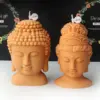 Buddha Head Candle Mould - Durable Silicone for Easy Crafting