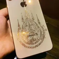 Thai Nine Tailed Red Fox Lotus Flower Buddha Metal Phone Sticker Décor