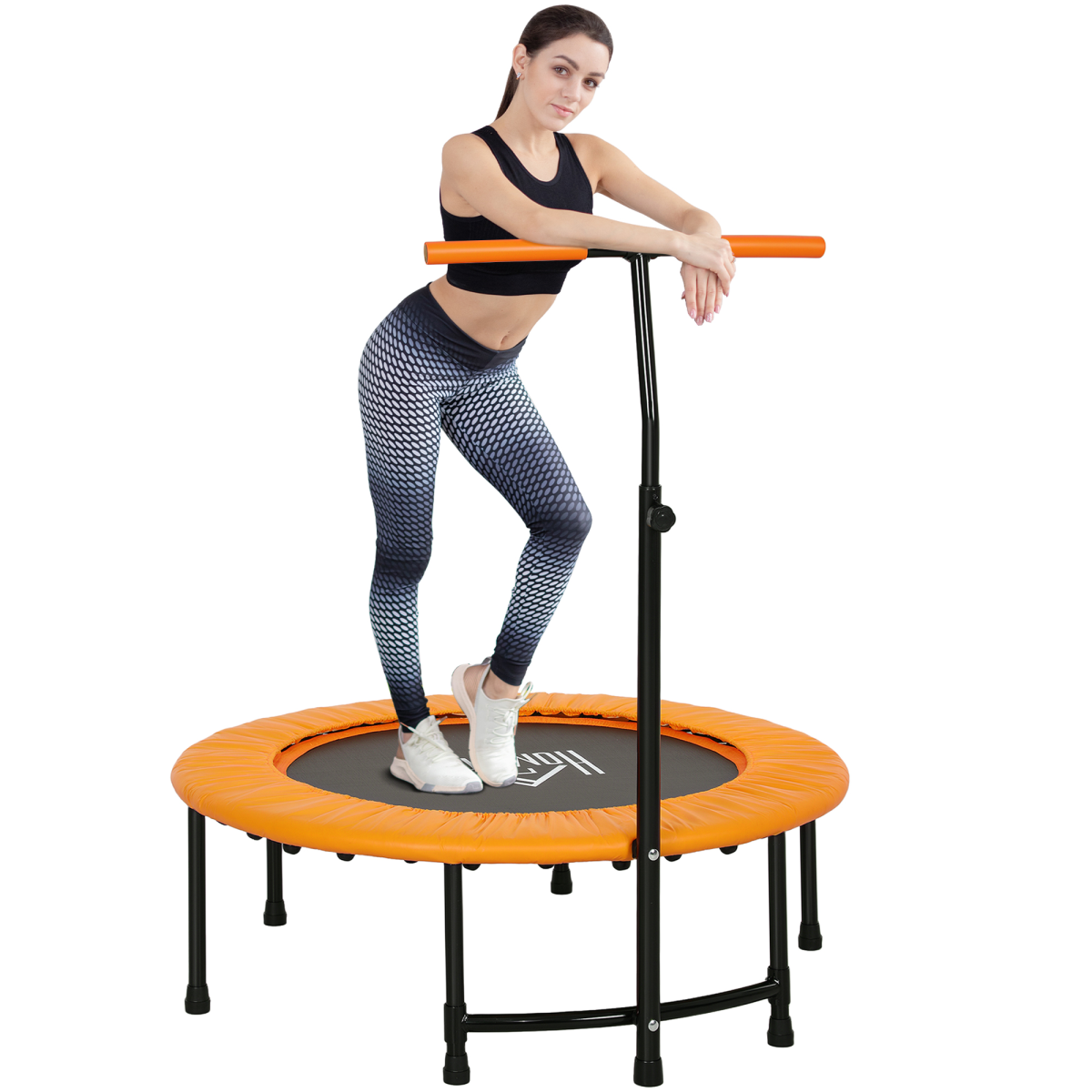 40 Inch Mini Fitness Trampoline Rebounder with Handle – Orange 40 Inch Mini Fitness Trampoline Rebounder with Handle – Orange