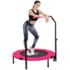40 Inch Foldable Fitness Trampoline with Foam Handle – Pink