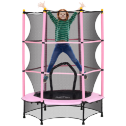 4.6ft Kids Trampoline with Safety Enclosure