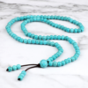 Men Beaded Necklace & Bracelet 108 Beads Tibetan Buddha Wrap Bracelets Women Handmade Blue Synthetic Turquoises Prayer Jewelry