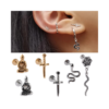 1PC Surgical Steel Snake Ear Tragus Cartilage Piercing Buddha Statue Labrets Lip Stud Ring Lobe Earrings Body Piercing Jewelry