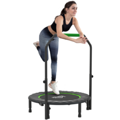 HOMCOM 40" Foldable Mini Fitness Trampoline w/ Foam Handle