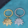 Elegant Lotus Flower Of Life Pendant Stainless Steel Keychain For Men Women Yoga Buddha Faith Amulet Jewelry Bag Car Decor Gifts