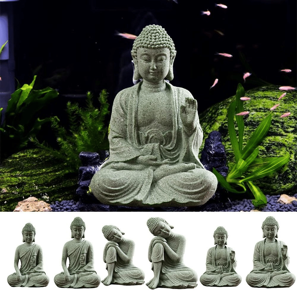 Sandstone Buddha Figurine – Aquarium Zen Ornament Sandstone Buddha Figurine – Aquarium Zen Ornament