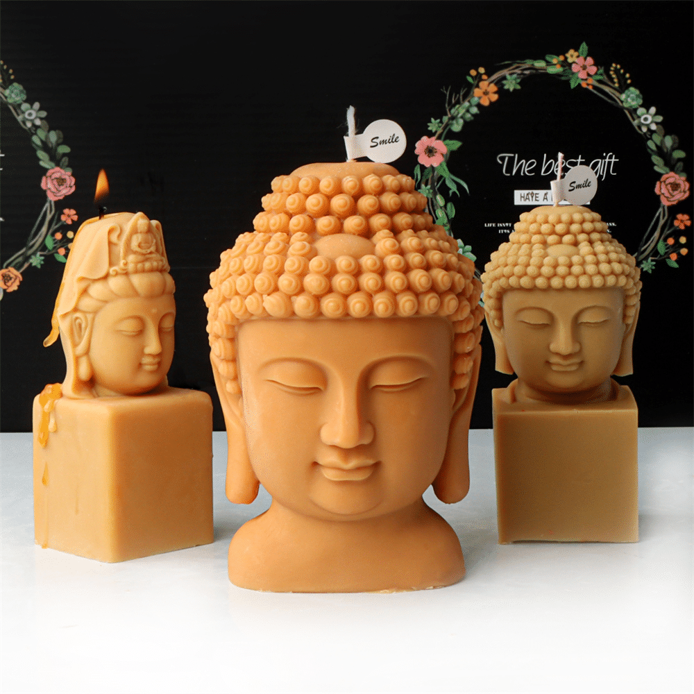 3D Buddha & Guanyin Head Silicone Mould – Candle Making Craft 3D Buddha & Guanyin Head Silicone Mould – Candle Making Craft