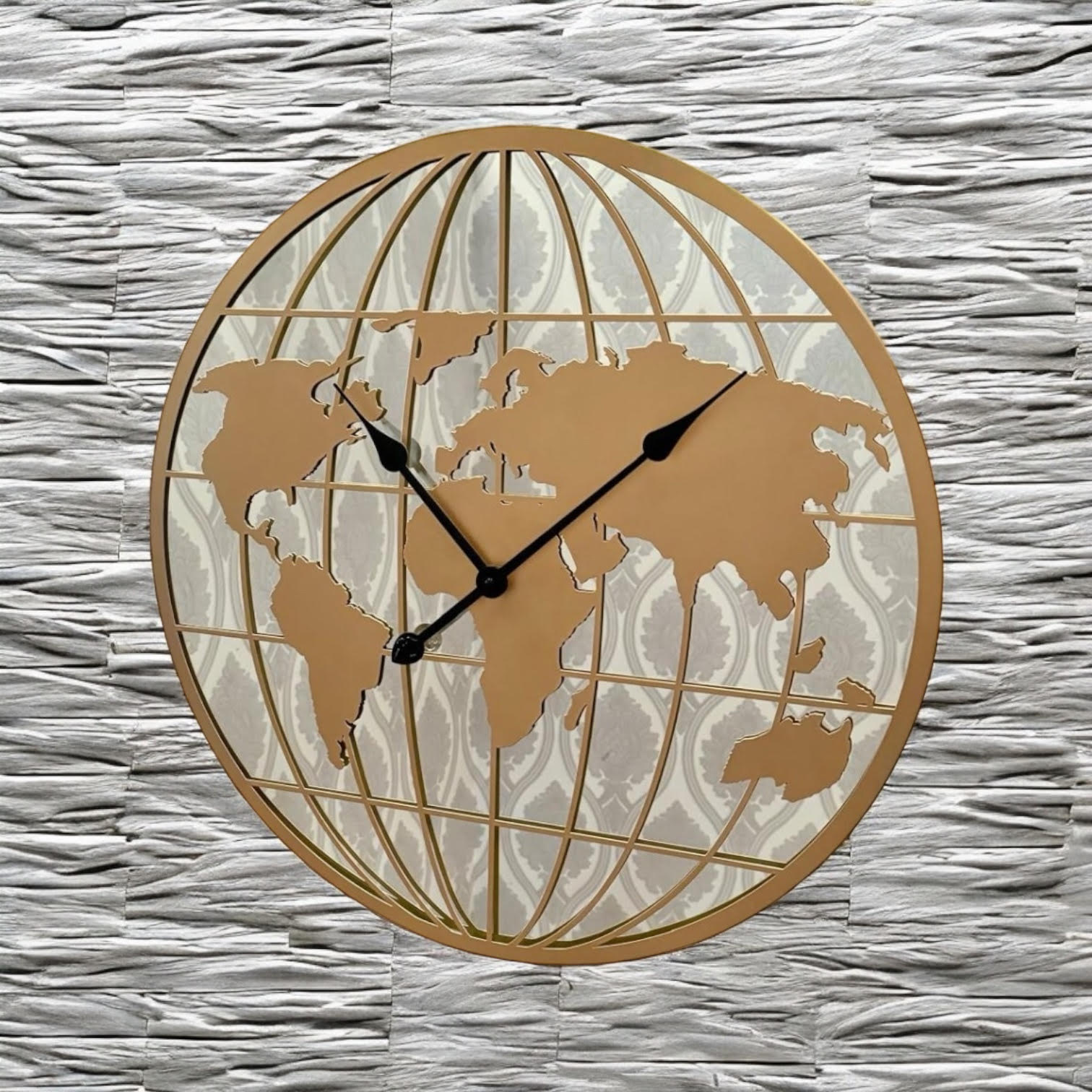 AcaciaHome Elegant and Modern Mirror Gold Globe 60cm Wall Clock – Quartz Wall Clock with Battery-Operated Silent Movement, Perfect for Home, Office, Living Room, Foyer, or Dining Room Décor AcaciaHome Elegant and Modern Mirror Gold Globe 60cm Wall Clock – Quartz Wall Clock with Battery-Operated Silent Movement, Perfect for Home, Office, Living Room, Foyer, or Dining Room Décor - Image 4