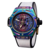 New Rainbow Watch Mens Dated Dial Analogue White Rubber Strap Watch NY London - Image 2