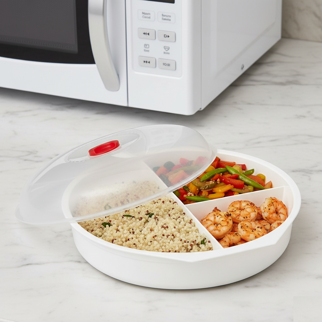Sectioned Microwaveable Casserole Dish A222417 Sectioned Microwaveable Casserole Dish A222417 - Image 2