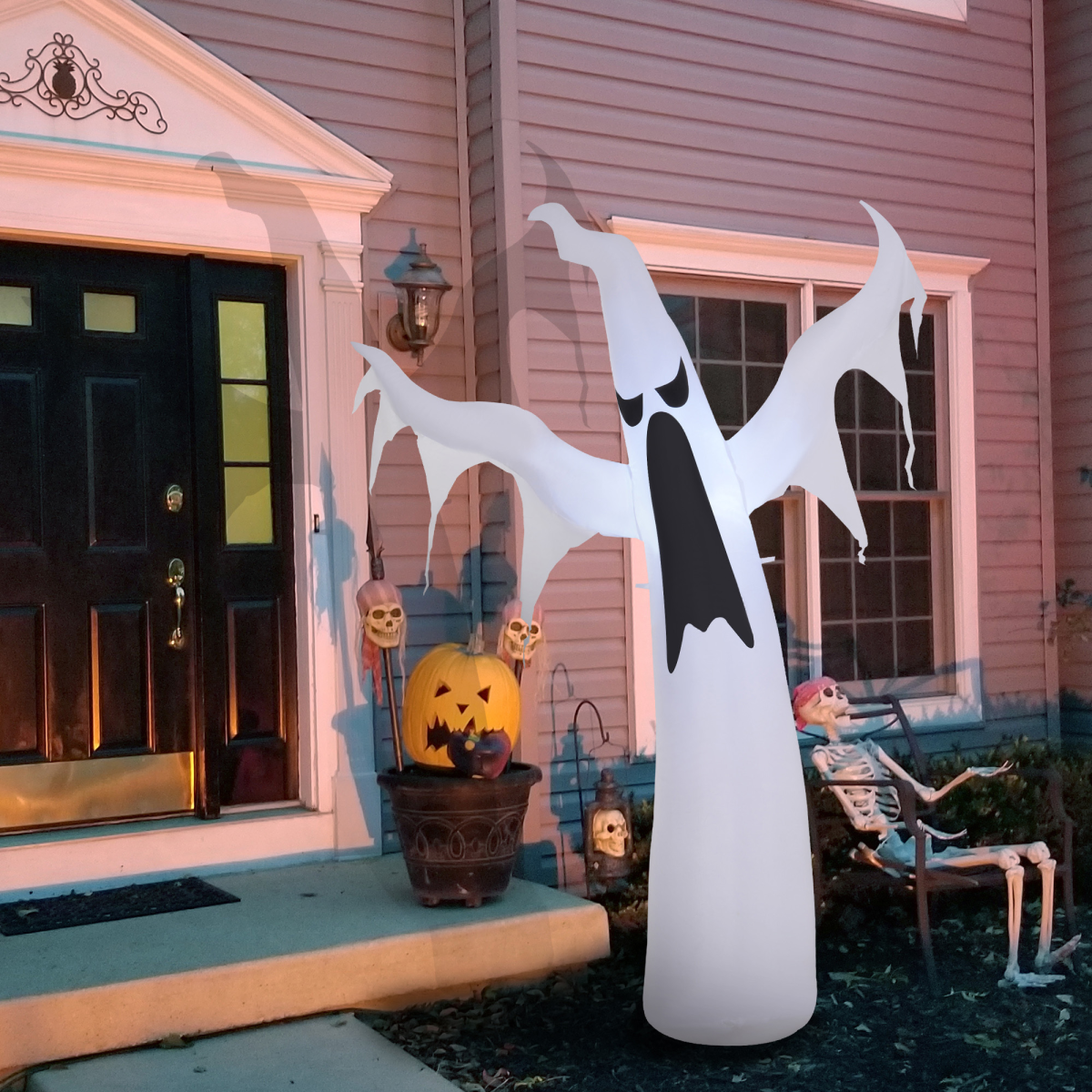 6ft LED Halloween Inflatable Floating Ghost – Outdoor Decoration 6ft LED Halloween Inflatable Floating Ghost – Outdoor Decoration - Image 2