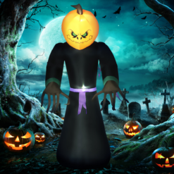Alternative view of 2.1m Light-Up Pumpkin Man Halloween Inflatable