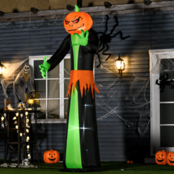 Alternative view of 9ft LED Halloween Inflatable Pumpkin Ghost – Outdoor Decoration