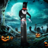 10ft LED Halloween Inflatable Skinny Ghost – Outdoor Decoration - Image 2