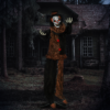 5.6ft Talking Clown Halloween Animatronic with Light-Up Eyes - Image 2