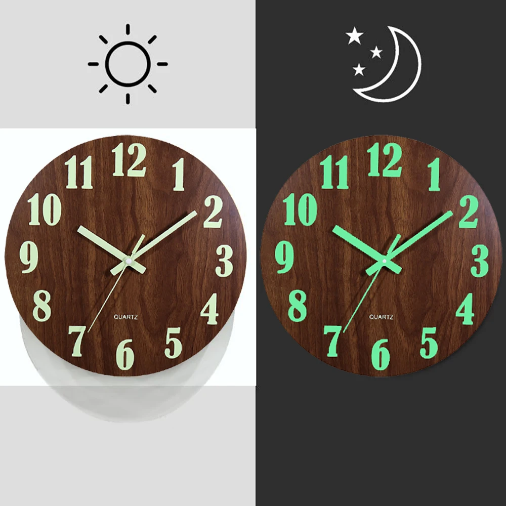 Bamboo & Wooden Circular Wall Clock - Stylish LUMINOVA Design Bamboo & Wooden Circular Wall Clock - Stylish LUMINOVA Design - Image 2