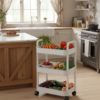 3-Tier Multi-Purpose Rolling Trolley – Mobile Household Storage Cart - Image 2
