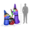 1.8m LED Halloween Inflatable Witches & Cauldron Decoration - Image 3