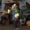 Pumpkin Scarecrow Halloween Animatronic with Red Eyes - Image 3