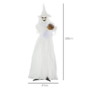 6ft Halloween White Witch Prop with Light-Up Eyes & Pumpkin 6ft Halloween White Witch Prop with Light-Up Eyes & Pumpkin - Image 3