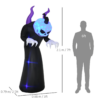 7ft LED Halloween Inflatable Horned Ghost with Flame Effect - Image 3