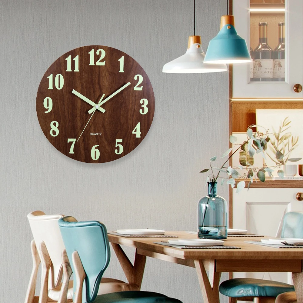 Bamboo & Wooden Circular Wall Clock - Stylish LUMINOVA Design Bamboo & Wooden Circular Wall Clock - Stylish LUMINOVA Design - Image 3