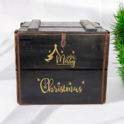 Alternative view of 42 cm Black Wooden Storage Box – Stylish Home Organisation & Décor