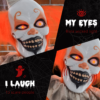 Orange Clown Halloween Animatronic – Light-Up Eyes - Image 4