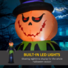 8ft LED Halloween Inflatable Pumpkin Ghost with Hat - Image 4