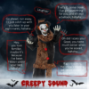 5.6ft Talking Clown Halloween Animatronic with Light-Up Eyes - Image 4