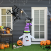 1.2m LED Halloween Inflatable Witch Ghost & Pumpkin Lantern 1.2m LED Halloween Inflatable Witch Ghost & Pumpkin Lantern - Image 4