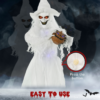 6ft Halloween White Witch Prop with Light-Up Eyes & Pumpkin 6ft Halloween White Witch Prop with Light-Up Eyes & Pumpkin - Image 5