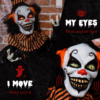 5.6ft Talking Clown Halloween Animatronic with Light-Up Eyes - Image 5