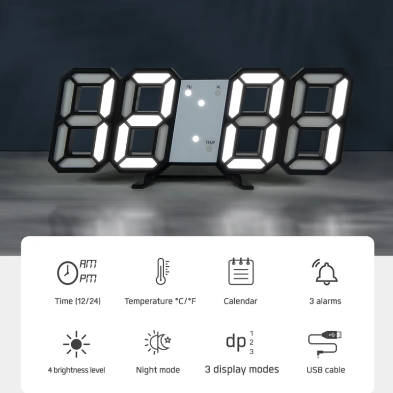 Digital Alarm Clock with Multi-Display Modes & Night Mode Features Digital Alarm Clock with Multi-Display Modes & Night Mode Features - Image 5