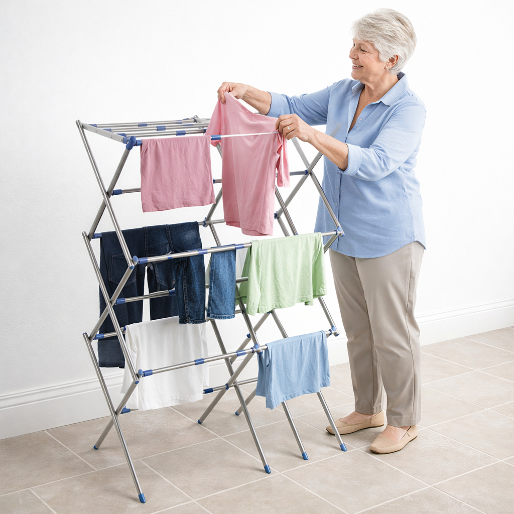 Folding Clothes Airer – Expandable Laundry Drying Rack Folding Clothes Airer – Expandable Laundry Drying Rack