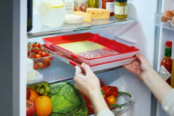 Alternative view of Stretch-Lid Food Storage Trays Set of 2 – Stackable Cling Film Alternative