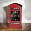 30 cm Telephone Box Table Clock